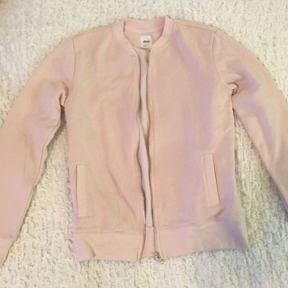 Blush Pink Zip Up Sweatshirt 🌟 free leggings